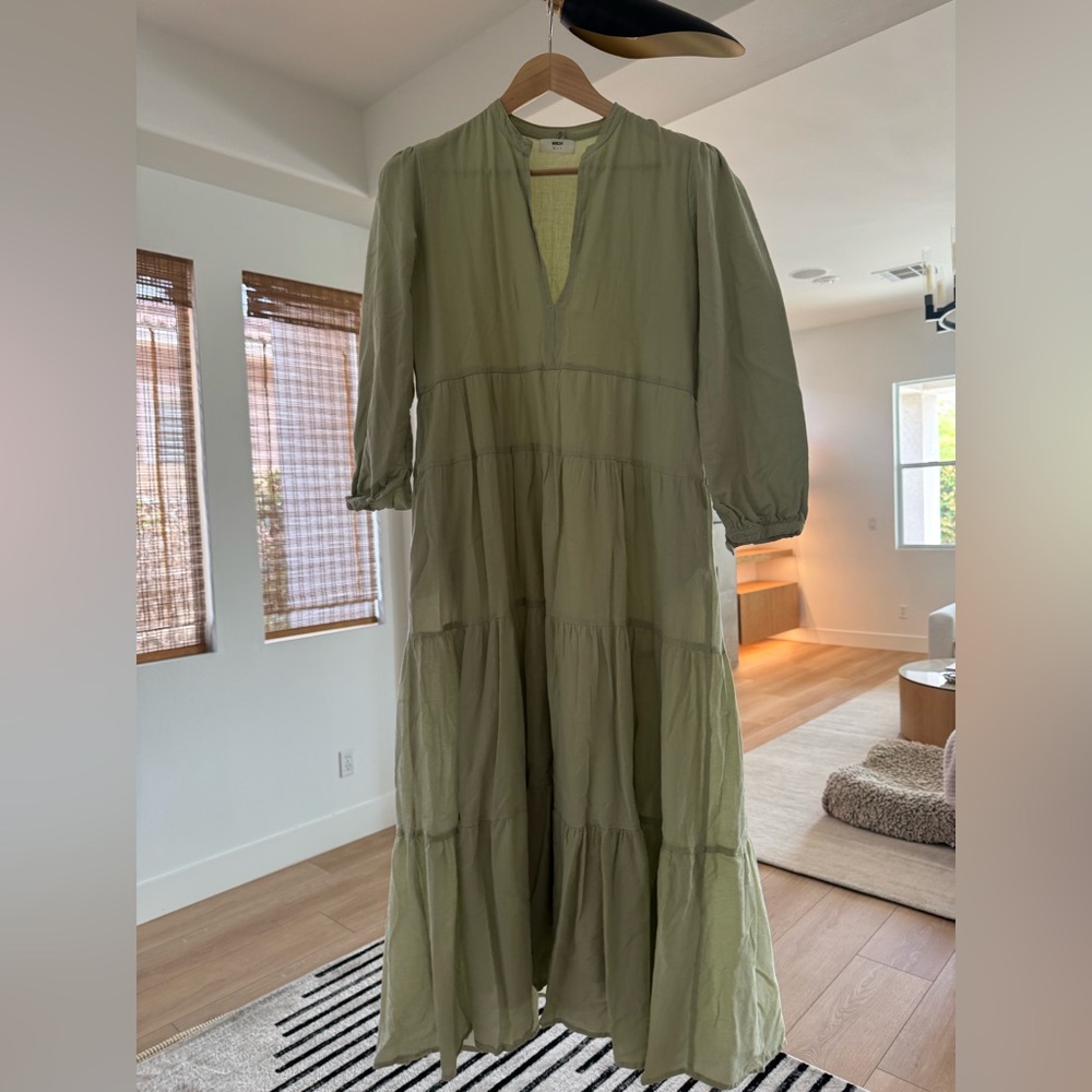 Mikoh Sage Green Long Sleeve Dress